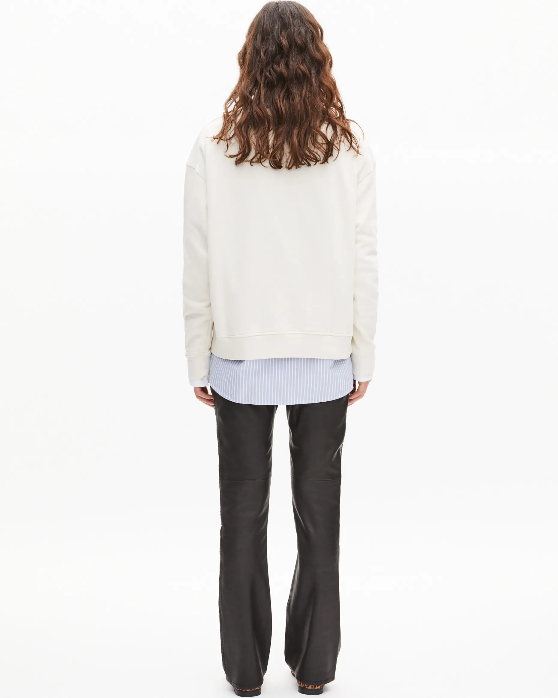 Sweatshirt avec sérigraphie beige