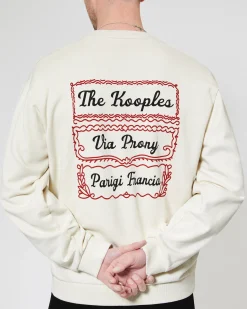 Sweatshirt avec sérigraphie Via Prony beige