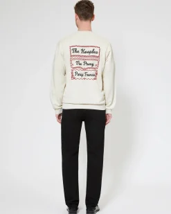 Sweatshirt avec sérigraphie Via Prony beige