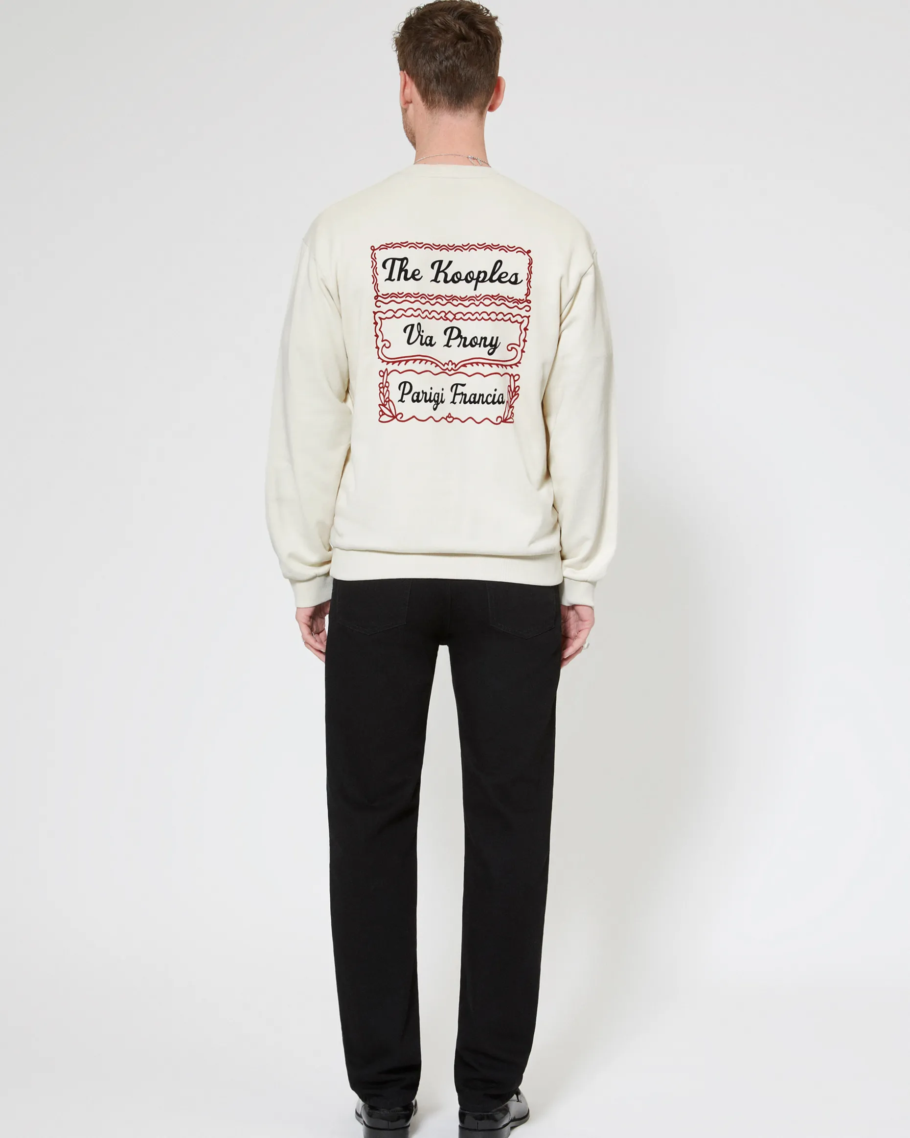 Sweatshirt avec sérigraphie Via Prony beige