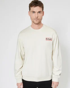 Sweatshirt avec sérigraphie Via Prony beige