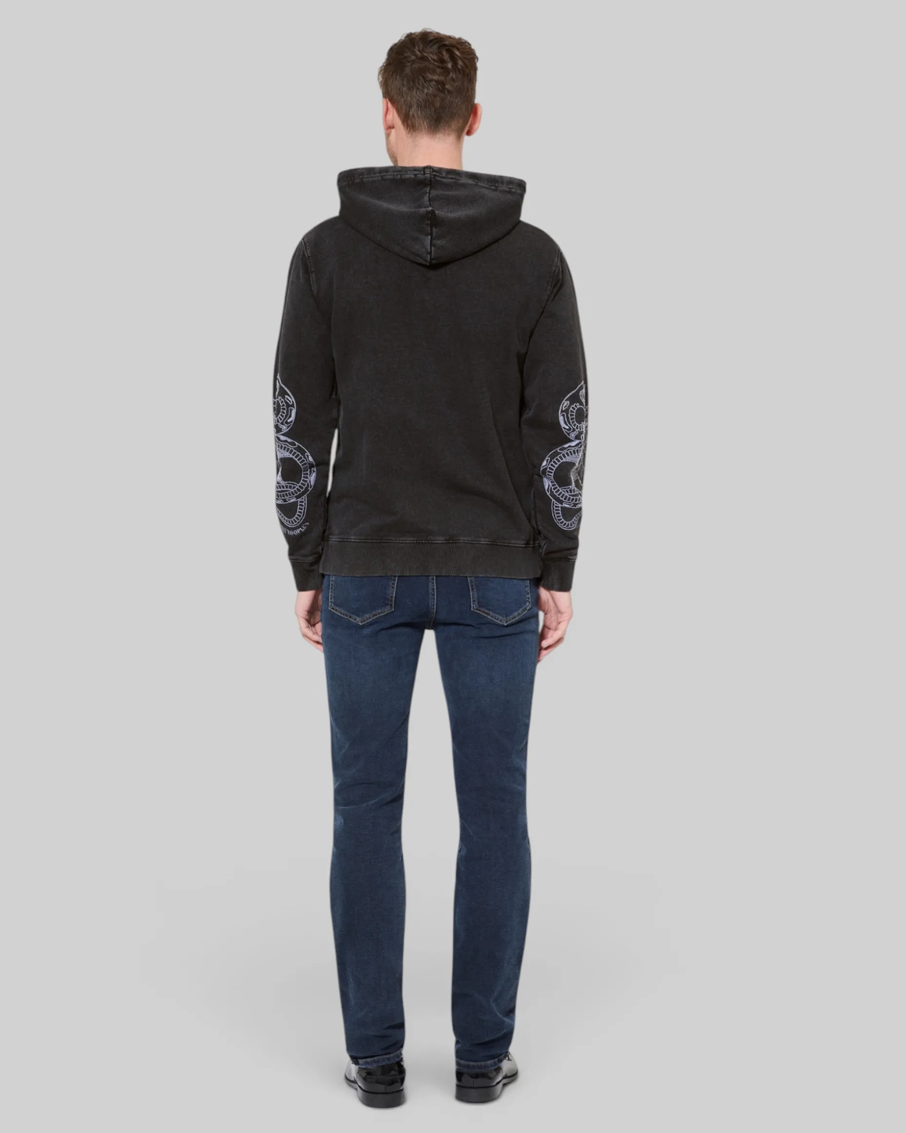 Sweatshirt à capuche avec broderies noir