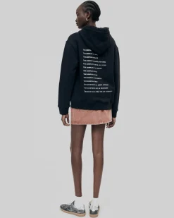 Sweatshirt à capuche What Is avec strass noir
