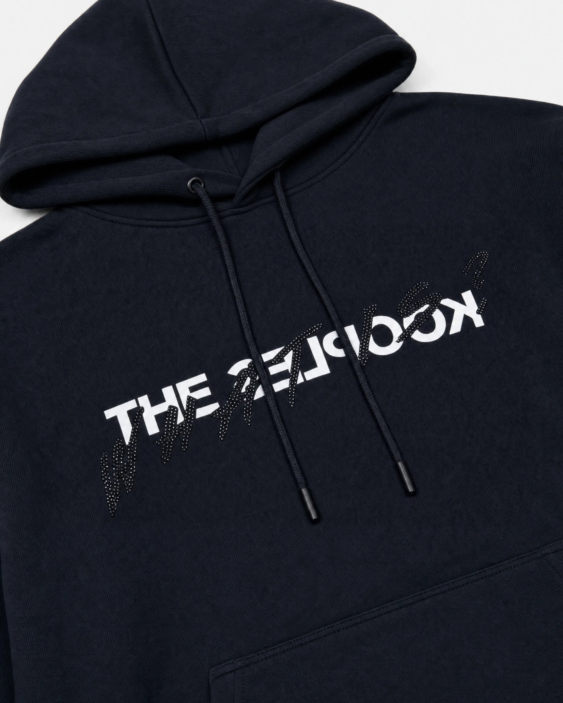 Sweatshirt à capuche What Is avec strass noir