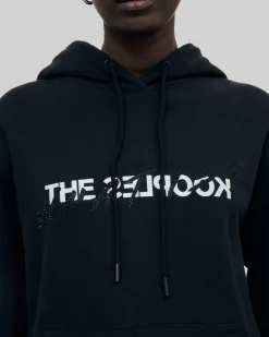 Sweatshirt à capuche What Is avec strass noir