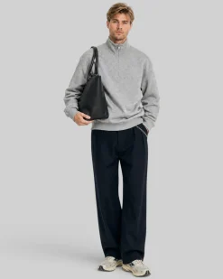 Sweatshirt col camionneur gris