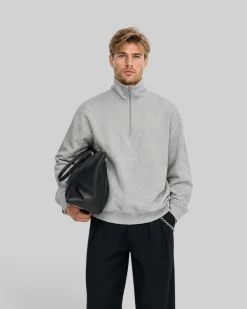 Sweatshirt col camionneur gris