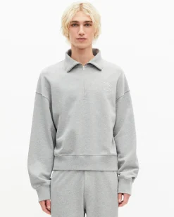Sweatshirt col camionneur gris