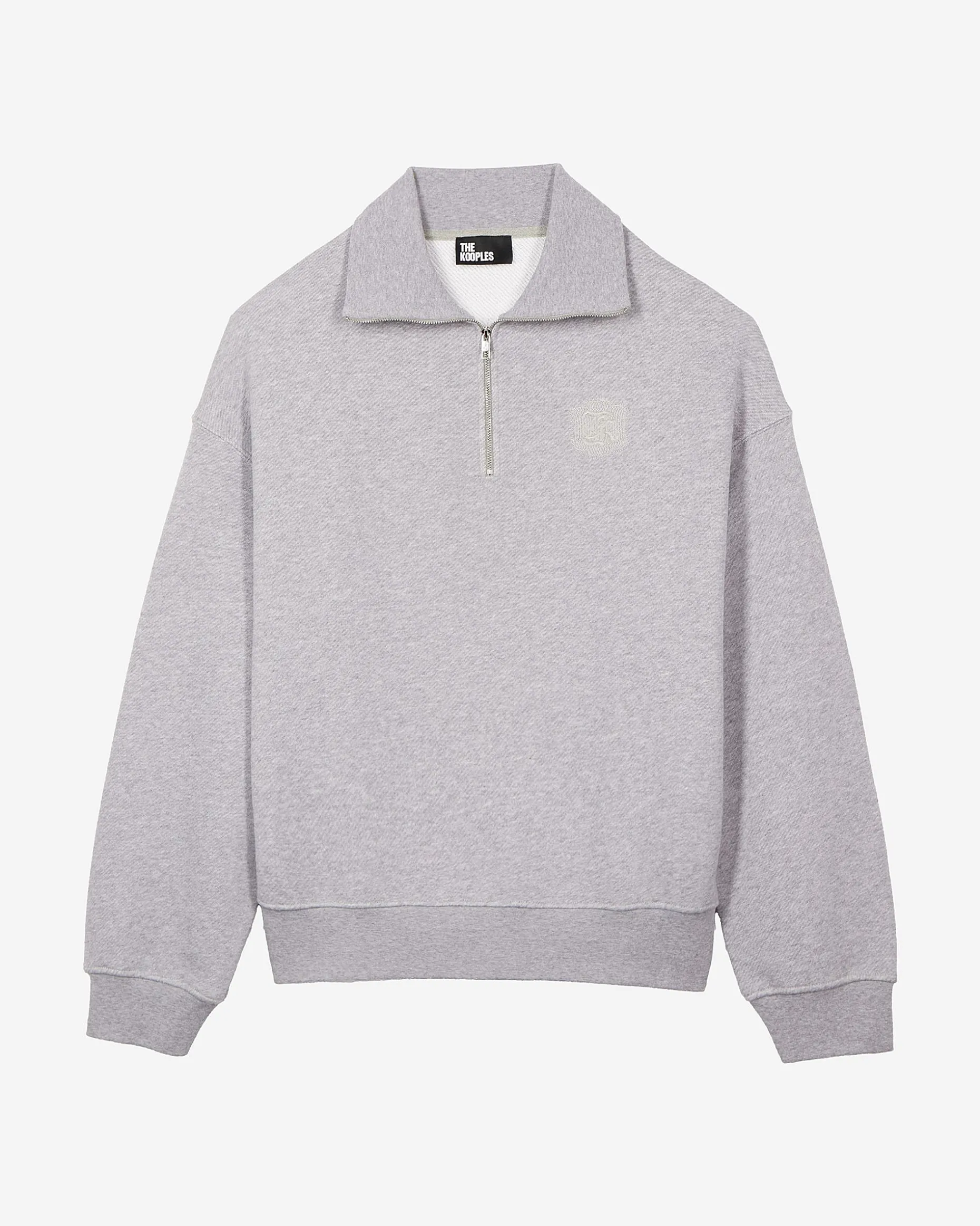 Sweatshirt col camionneur gris