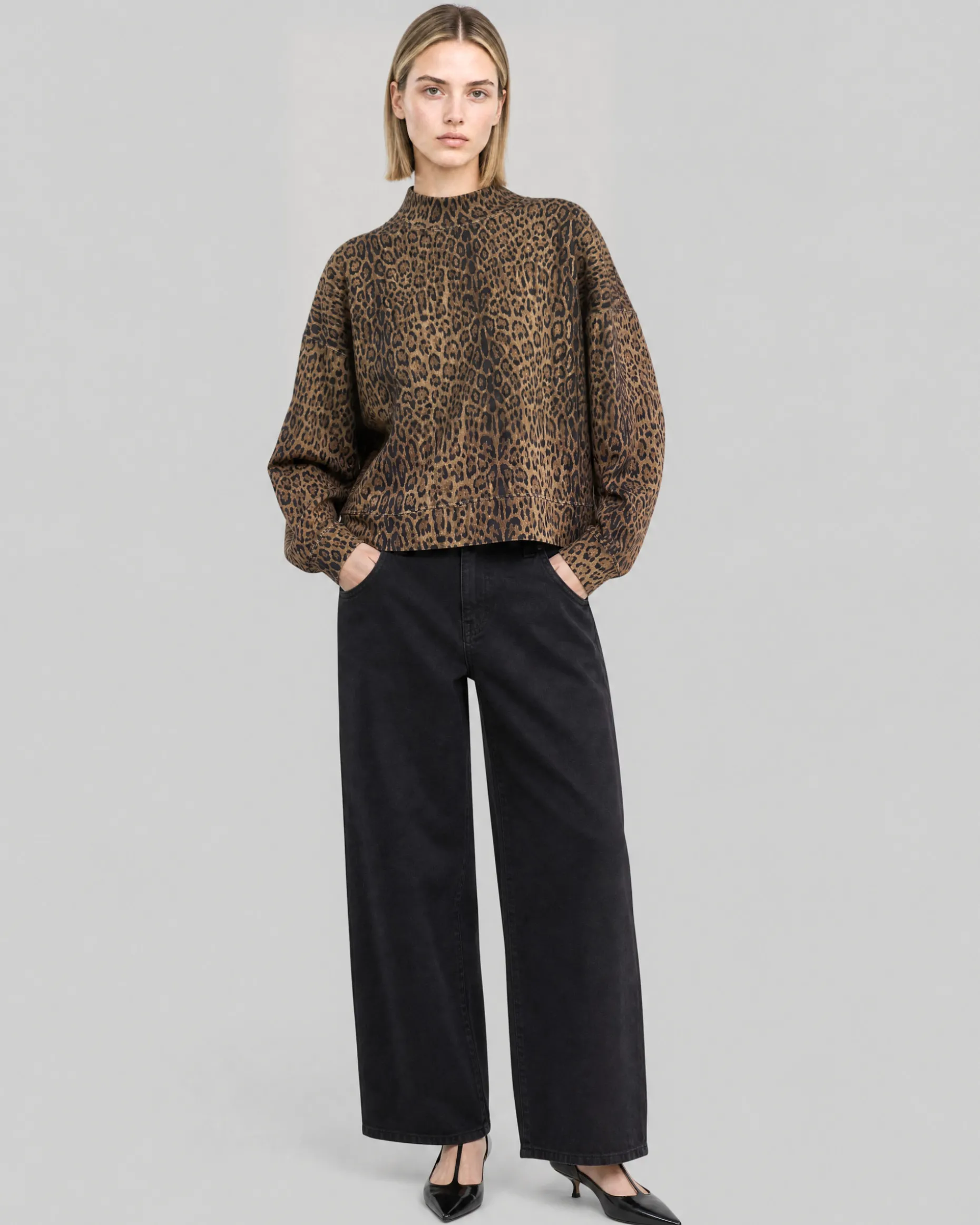 Sweatshirt imprimé léopard