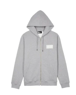 Sweatshirt zippé avec sérigraphie noir