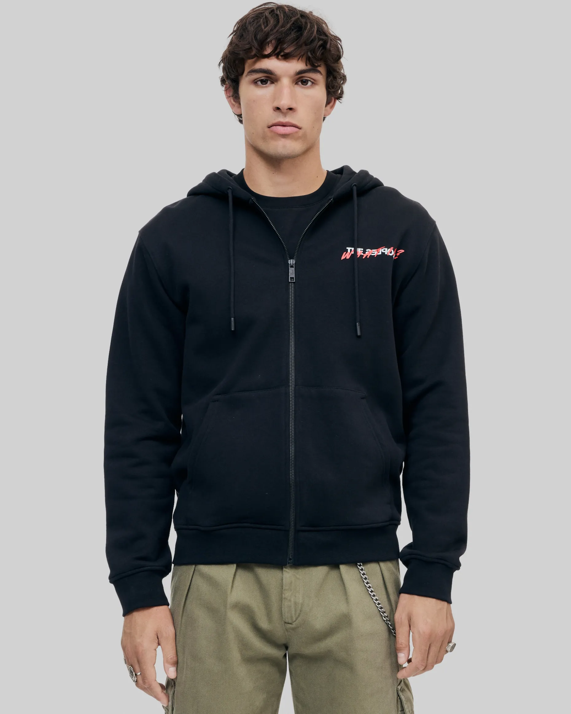 Sweatshirt zippé àcapuche What Is noir