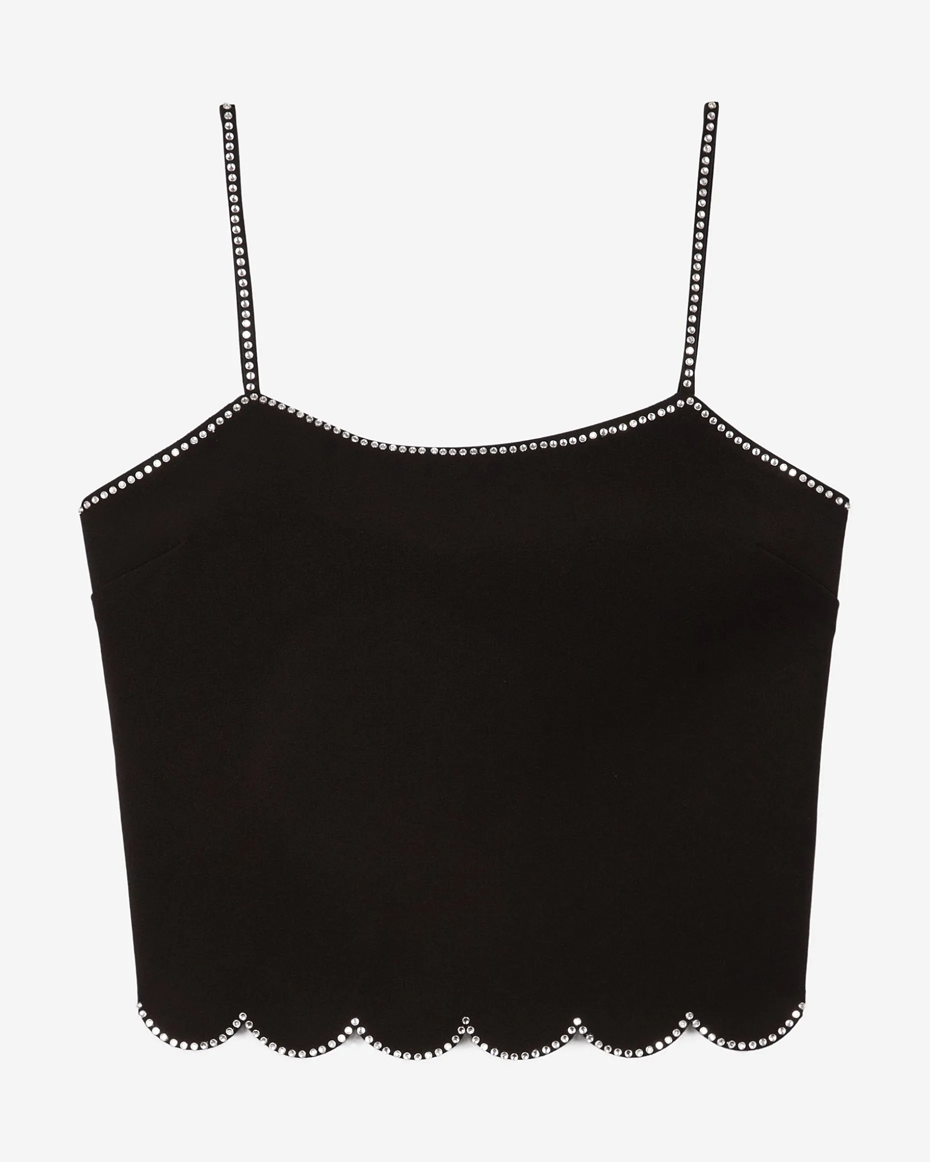 Top avec strass noir