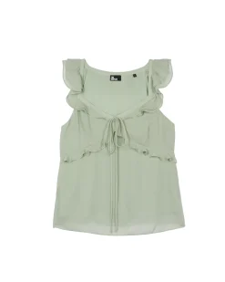 Top avec volants vert