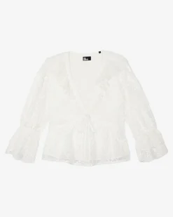 Top en dentelle écru