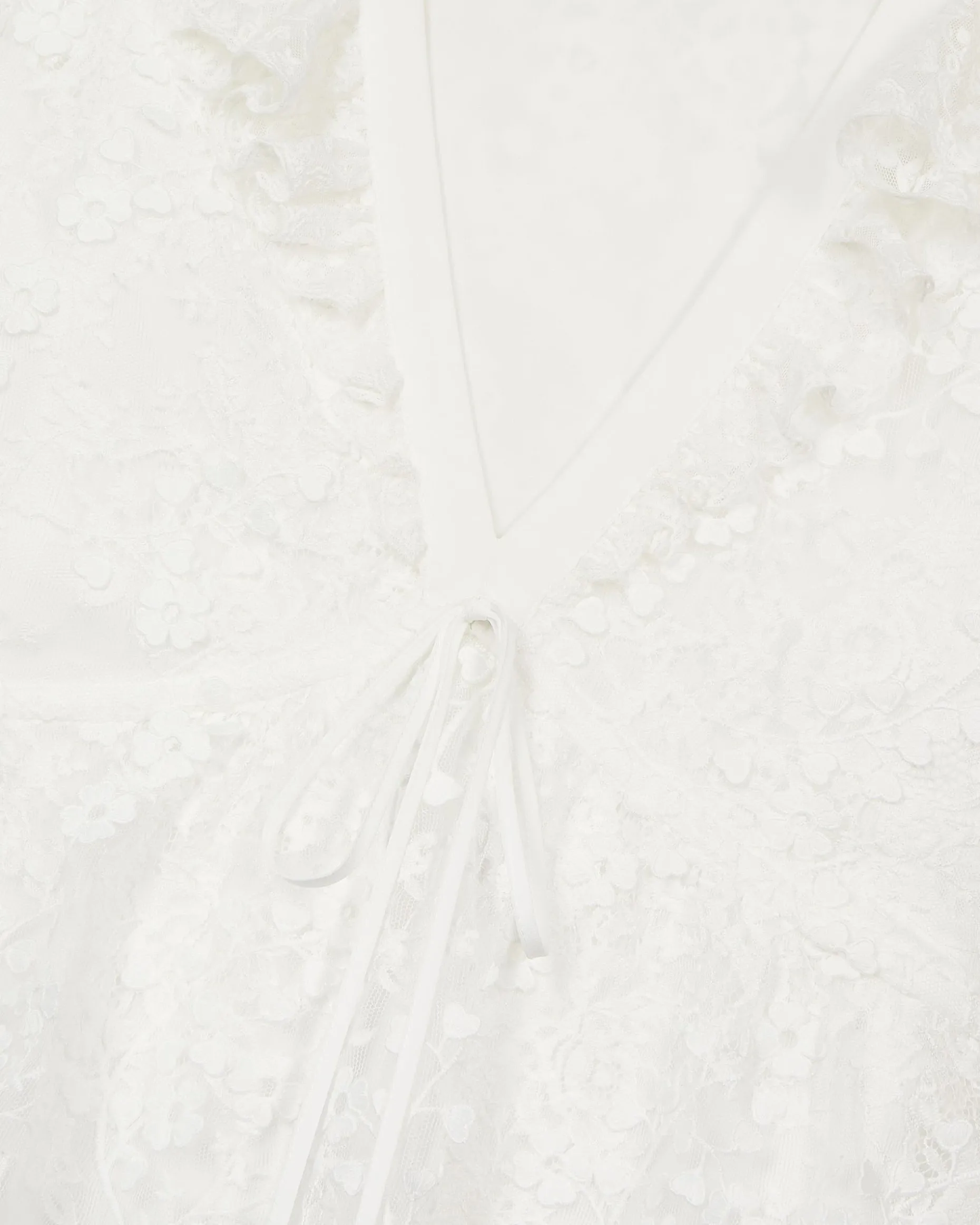 Top en dentelle écru