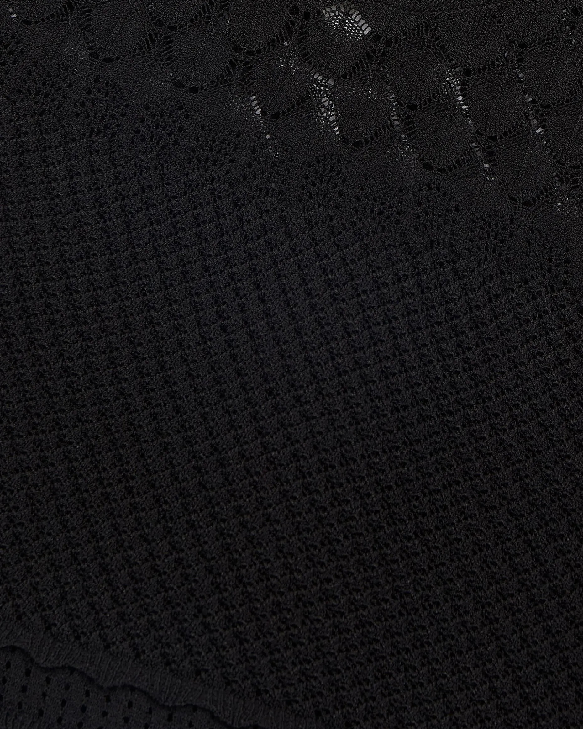 Top en maille ajourée noir