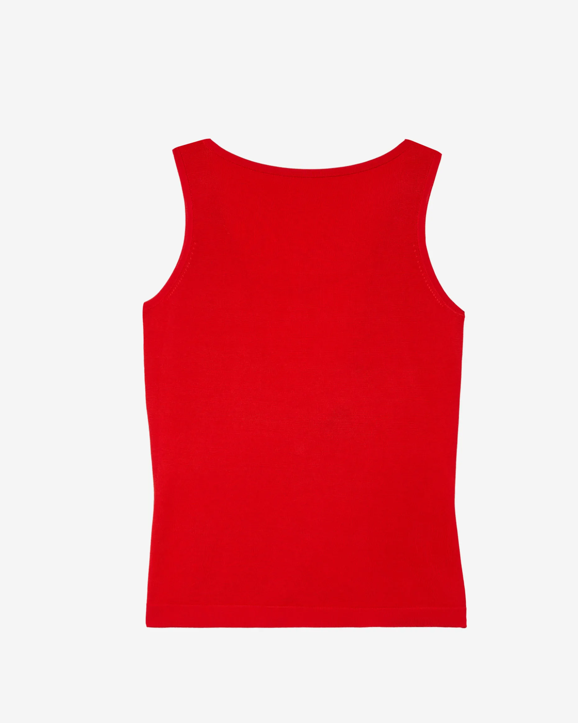 Top en maille avec chaînes rouge
