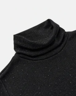 Top en maille strassée noir