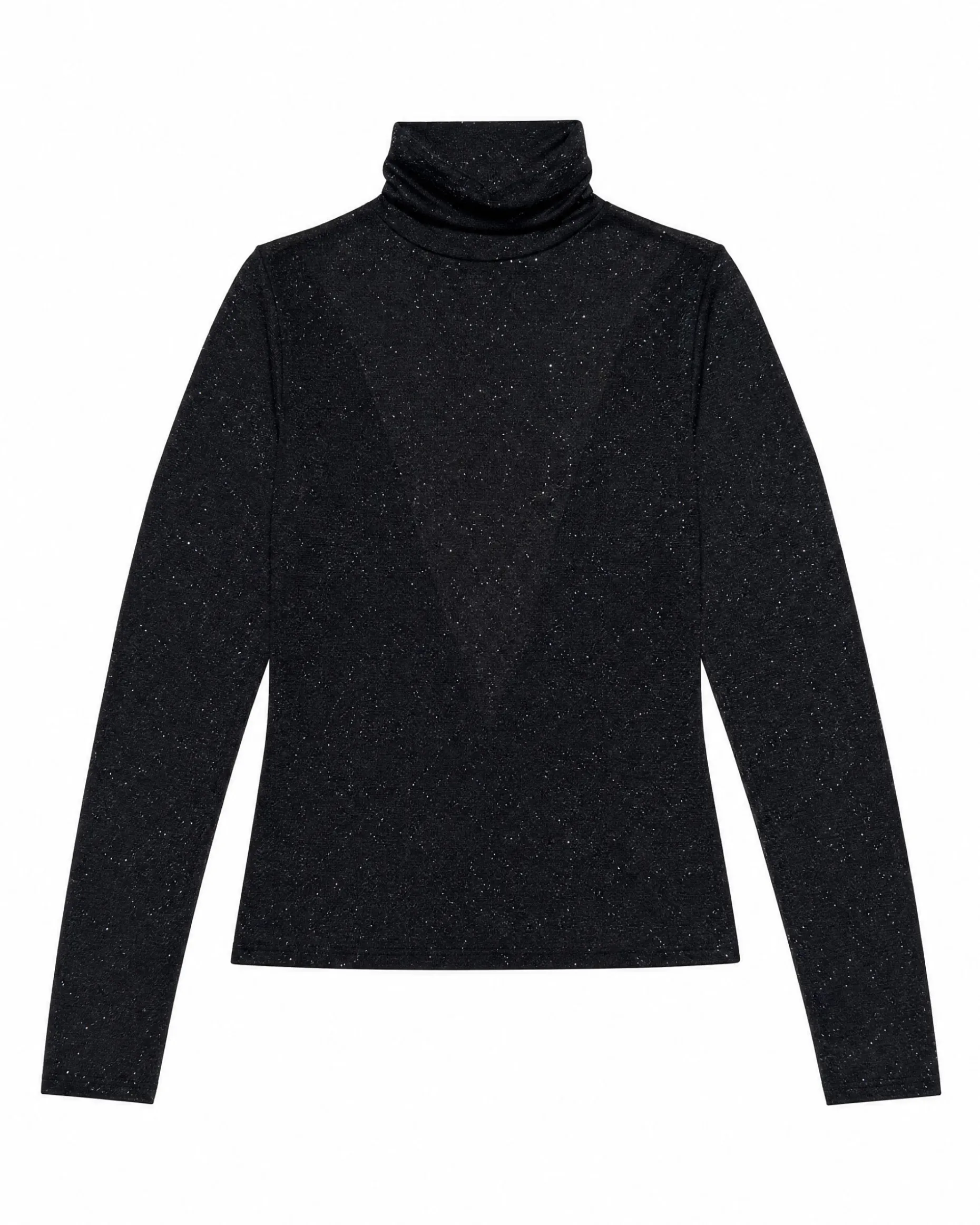 Top en maille strassée noir