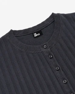 Top manches longues en coton noir