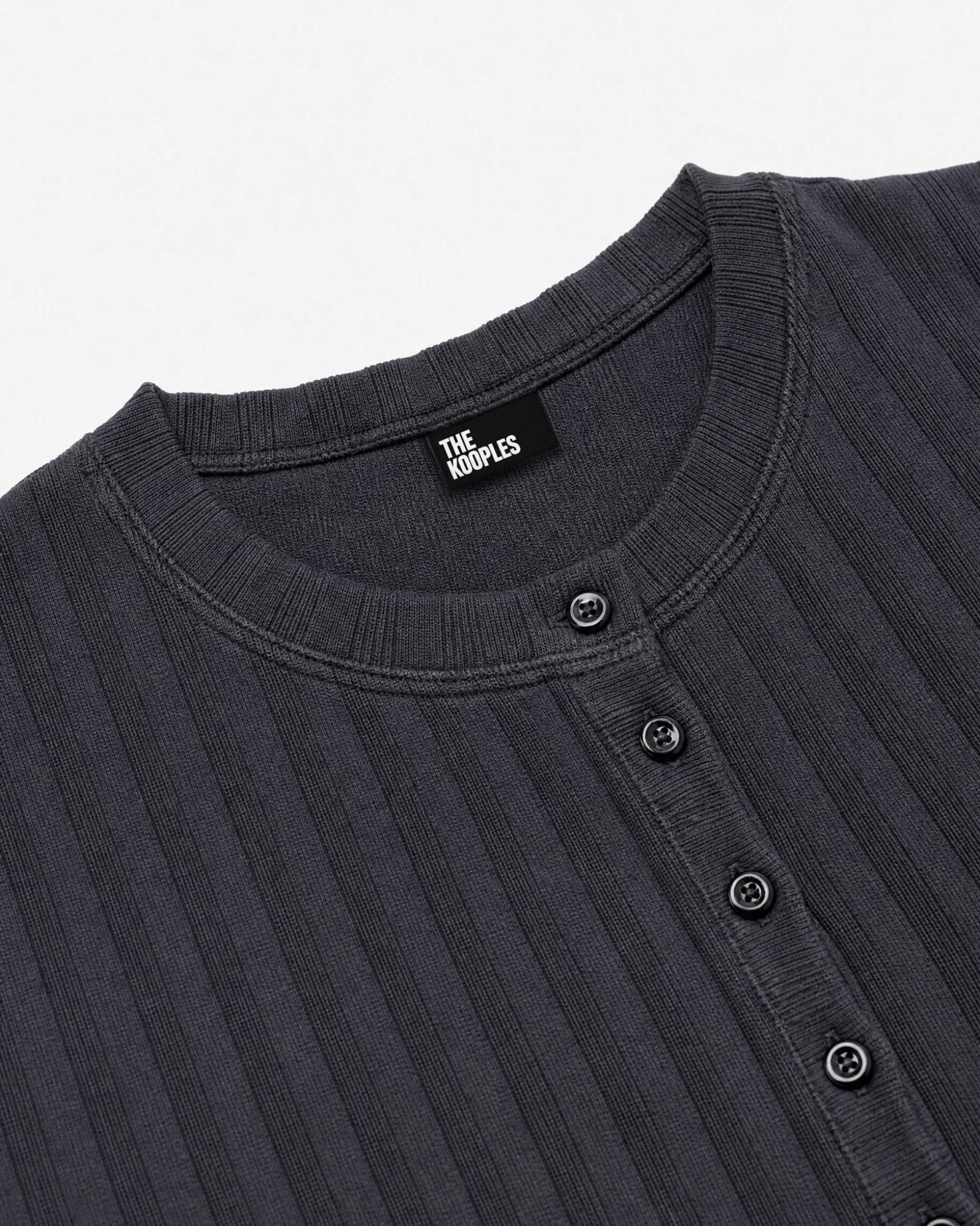 Top manches longues en coton noir