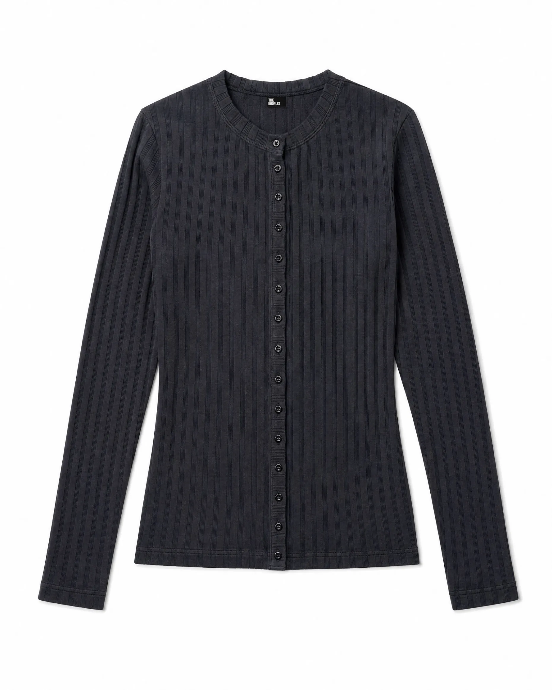 Top manches longues en coton noir