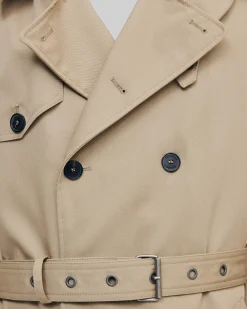 Trench coupe large beige
