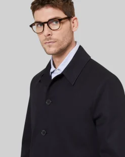 Trench simple boutonnage noir