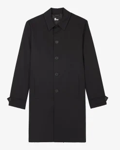 Trench simple boutonnage noir