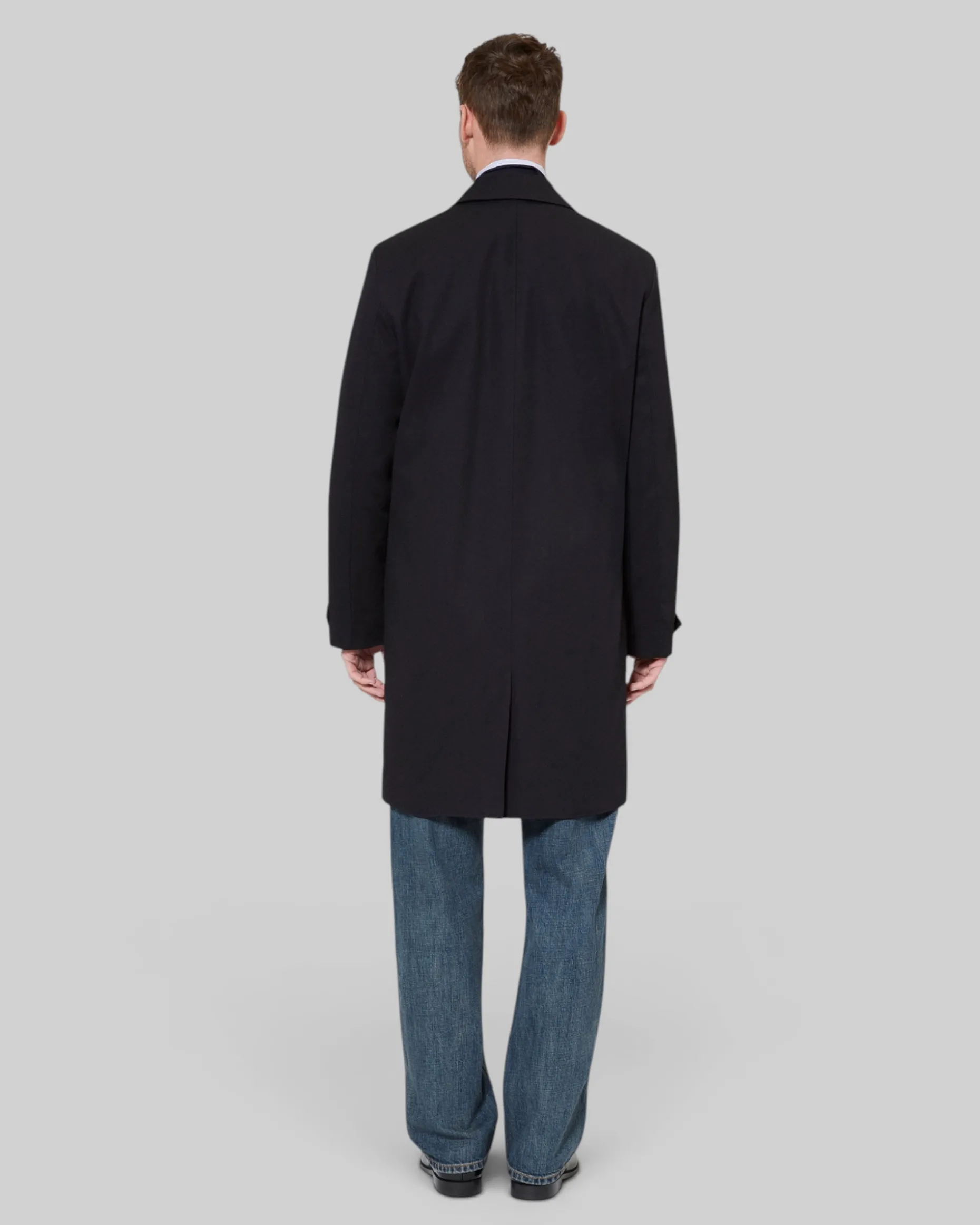 Trench simple boutonnage noir