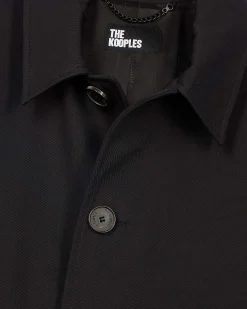 Trench simple boutonnage noir