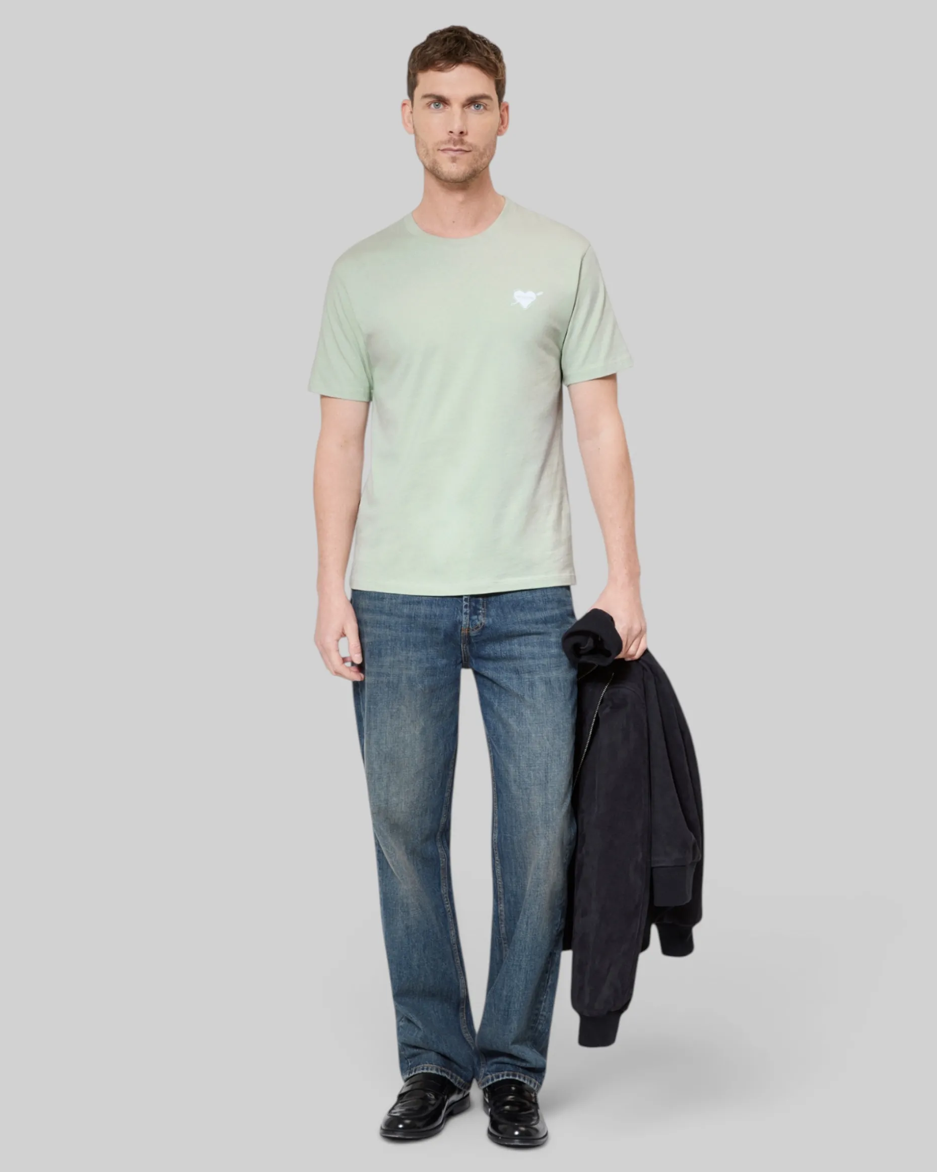 T-shirt avec flocage coeur vert