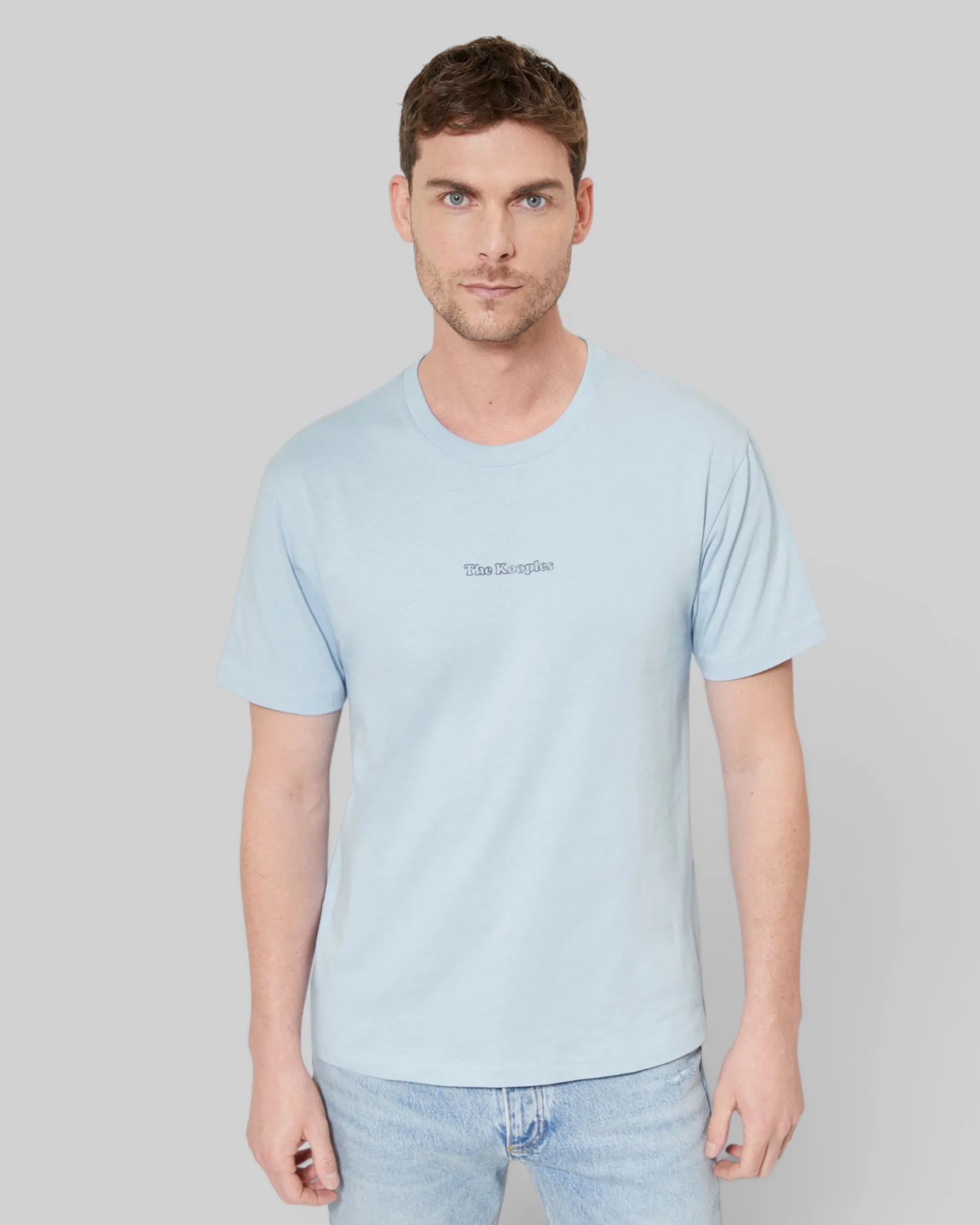 T-shirt avec logo détouré bleu