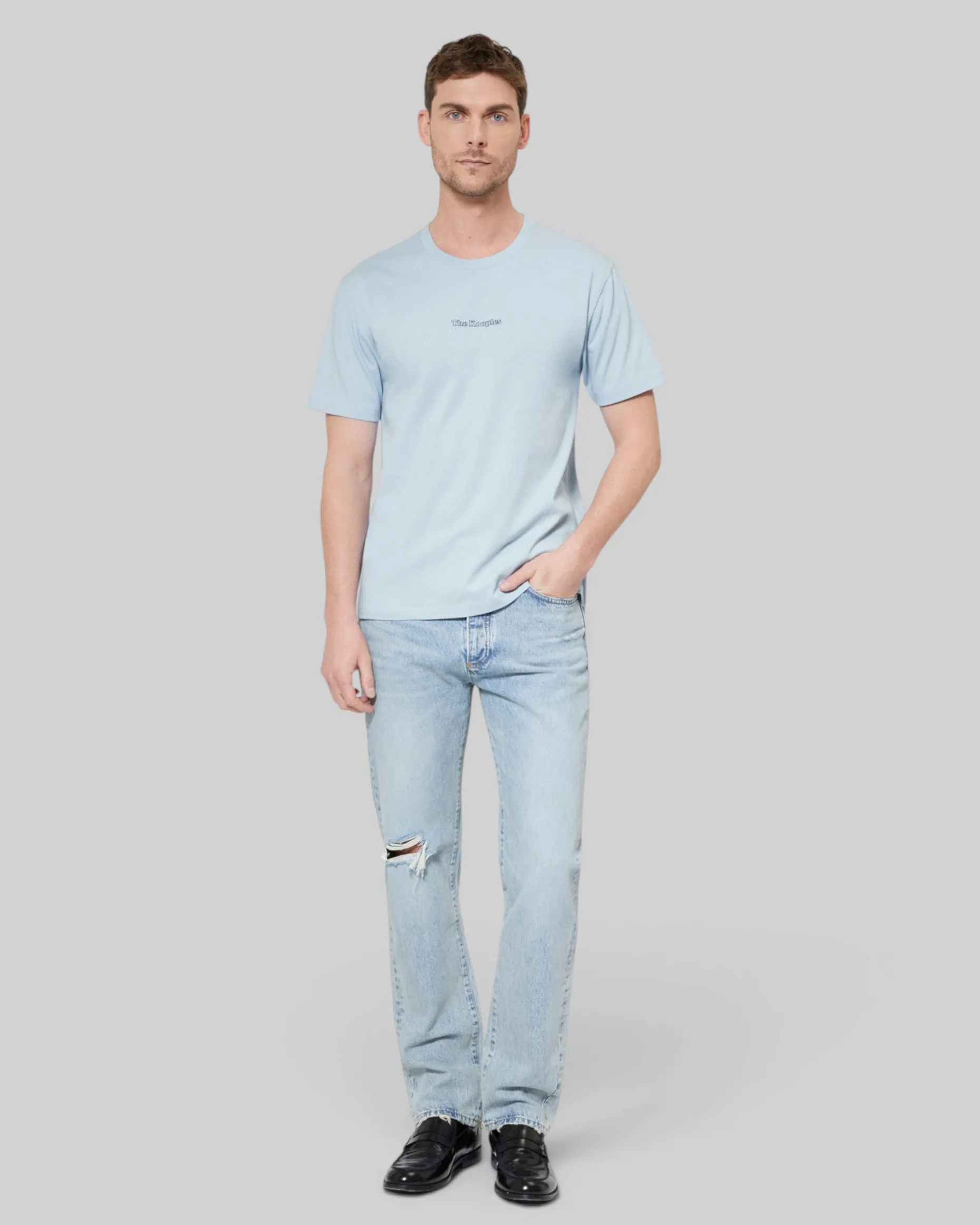 T-shirt avec logo détouré bleu