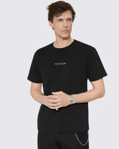 T-shirt avec logo détouré noir