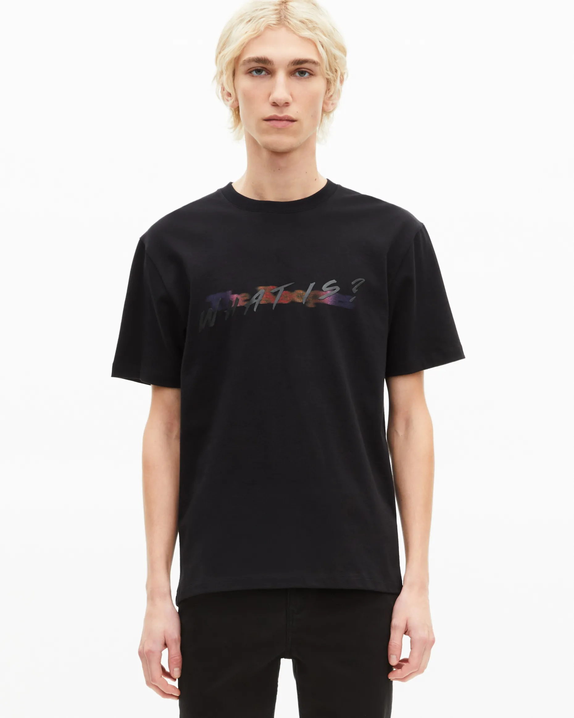 T-shirt avec logo multicolore noir