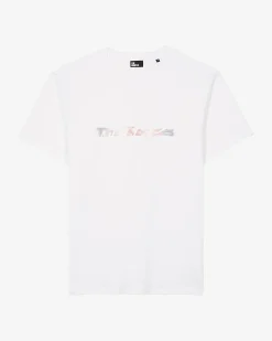 T-shirt avec logo multicolore blanc