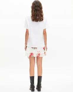 T-shirt avec sérigraphie blanc