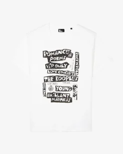 T-shirt avec sérigraphie blanc