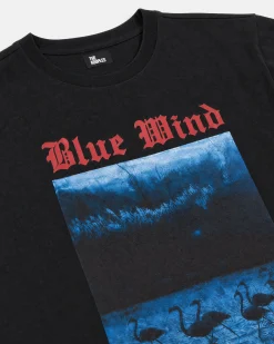 T-shirt avec sérigraphie Blue Wind noir