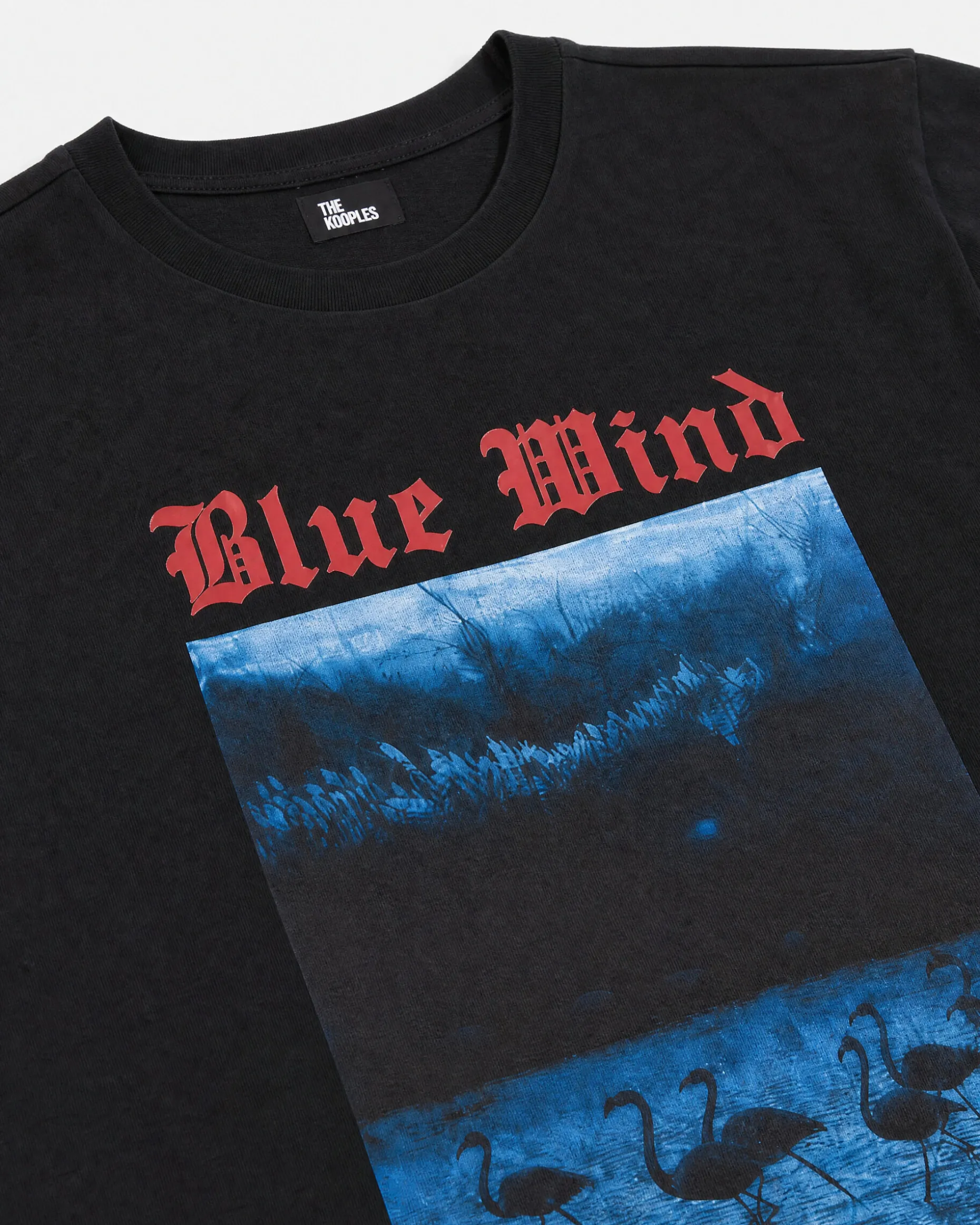 T-shirt avec sérigraphie Blue Wind noir