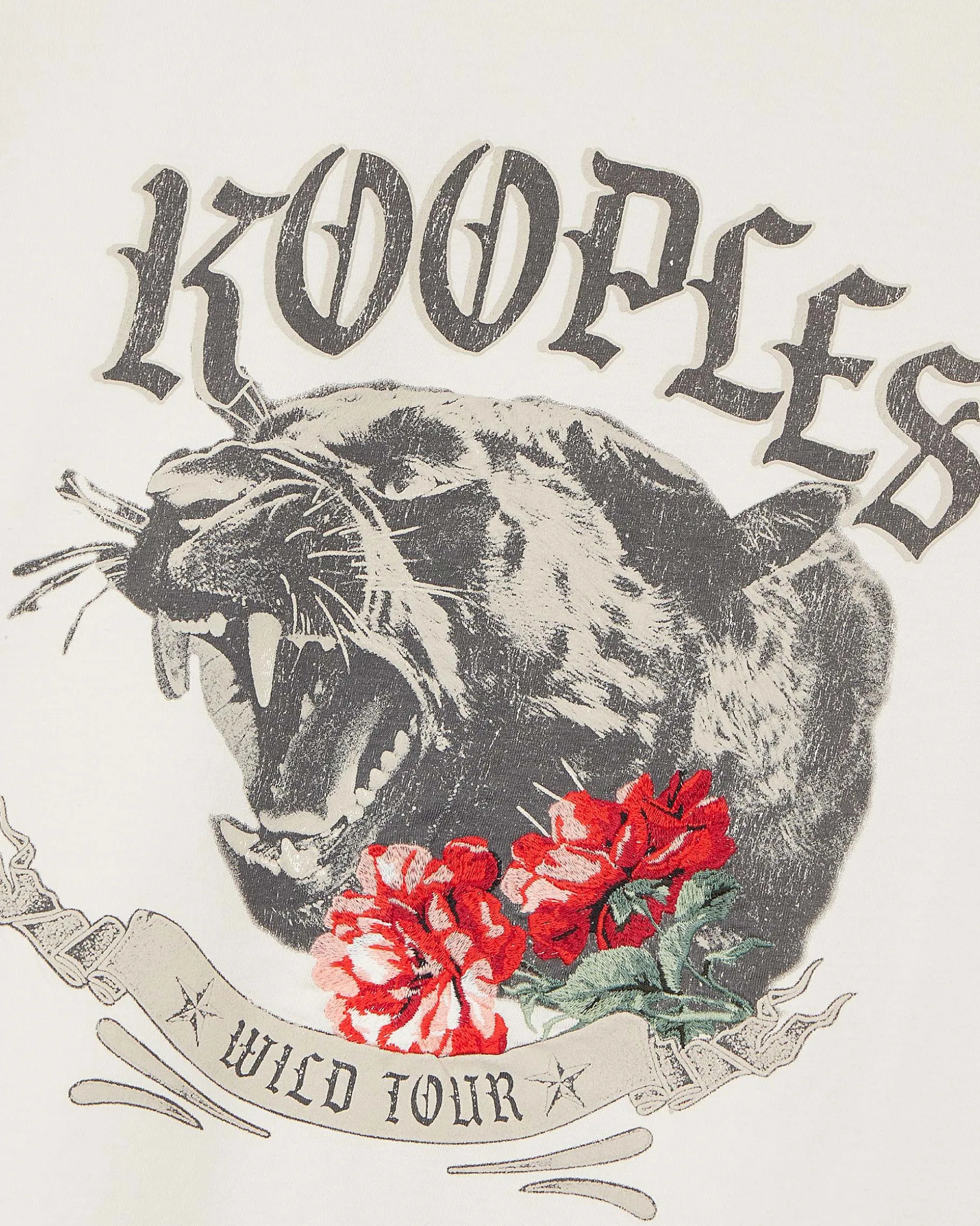T-shirt avec sérigraphie écru