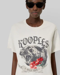 T-shirt avec sérigraphie écru