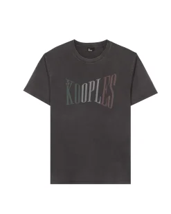 T-shirt avec sérigraphie délavée The Kooples noir