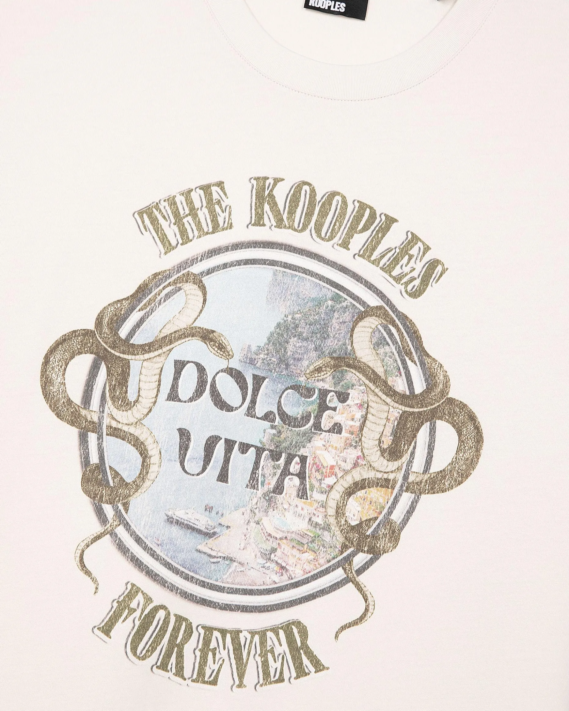 T-shirt avec sérigraphie Dolce Vita beige