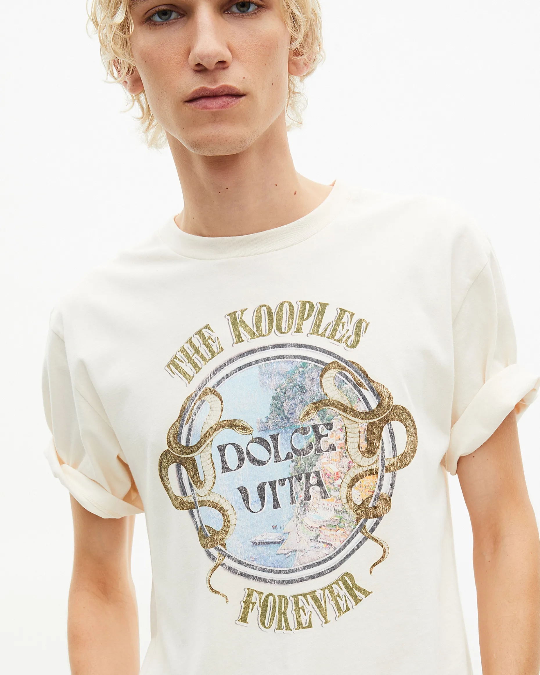 T-shirt avec sérigraphie Dolce Vita beige