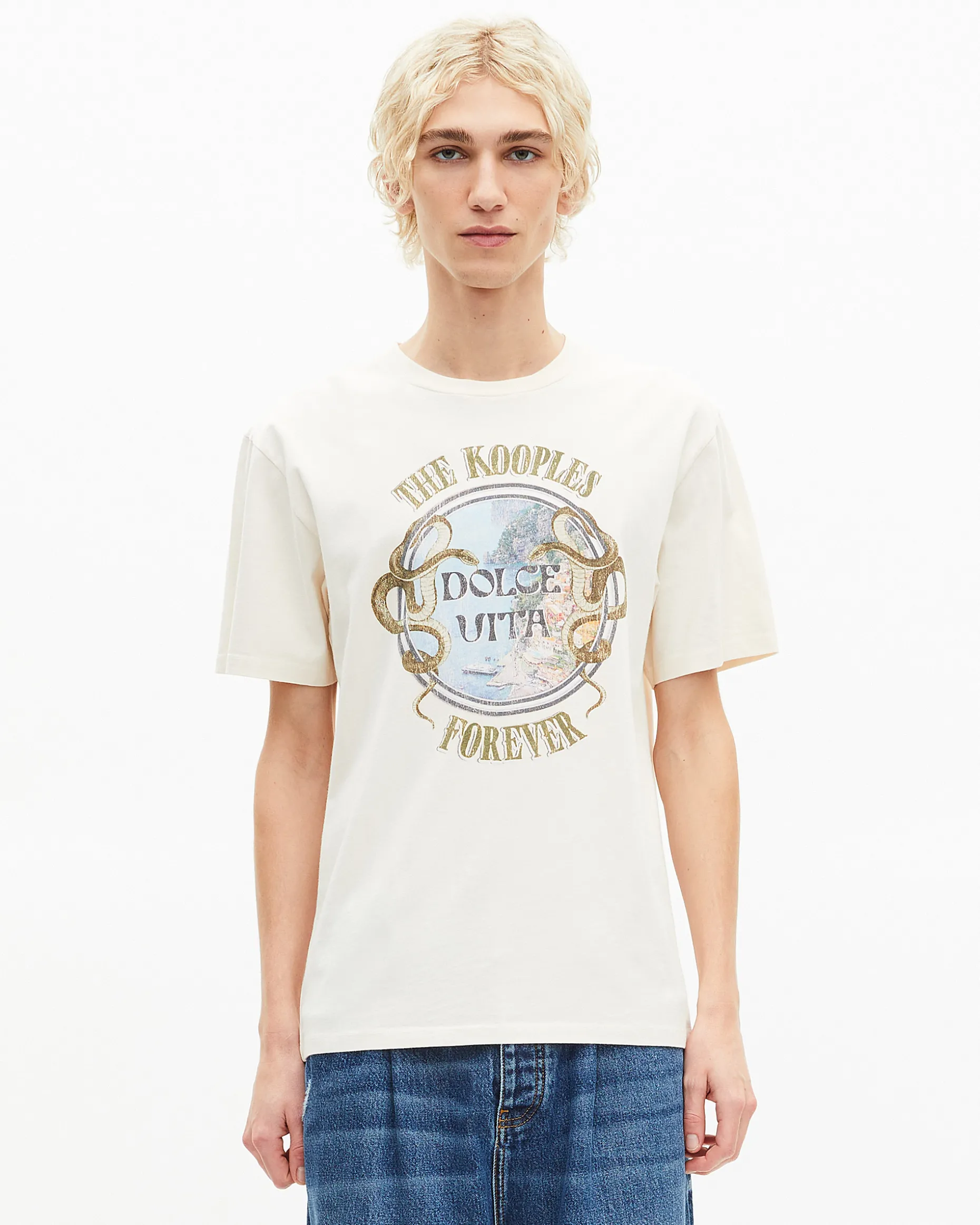 T-shirt avec sérigraphie Dolce Vita beige