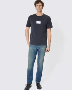 T-shirt avec sérigraphie marine