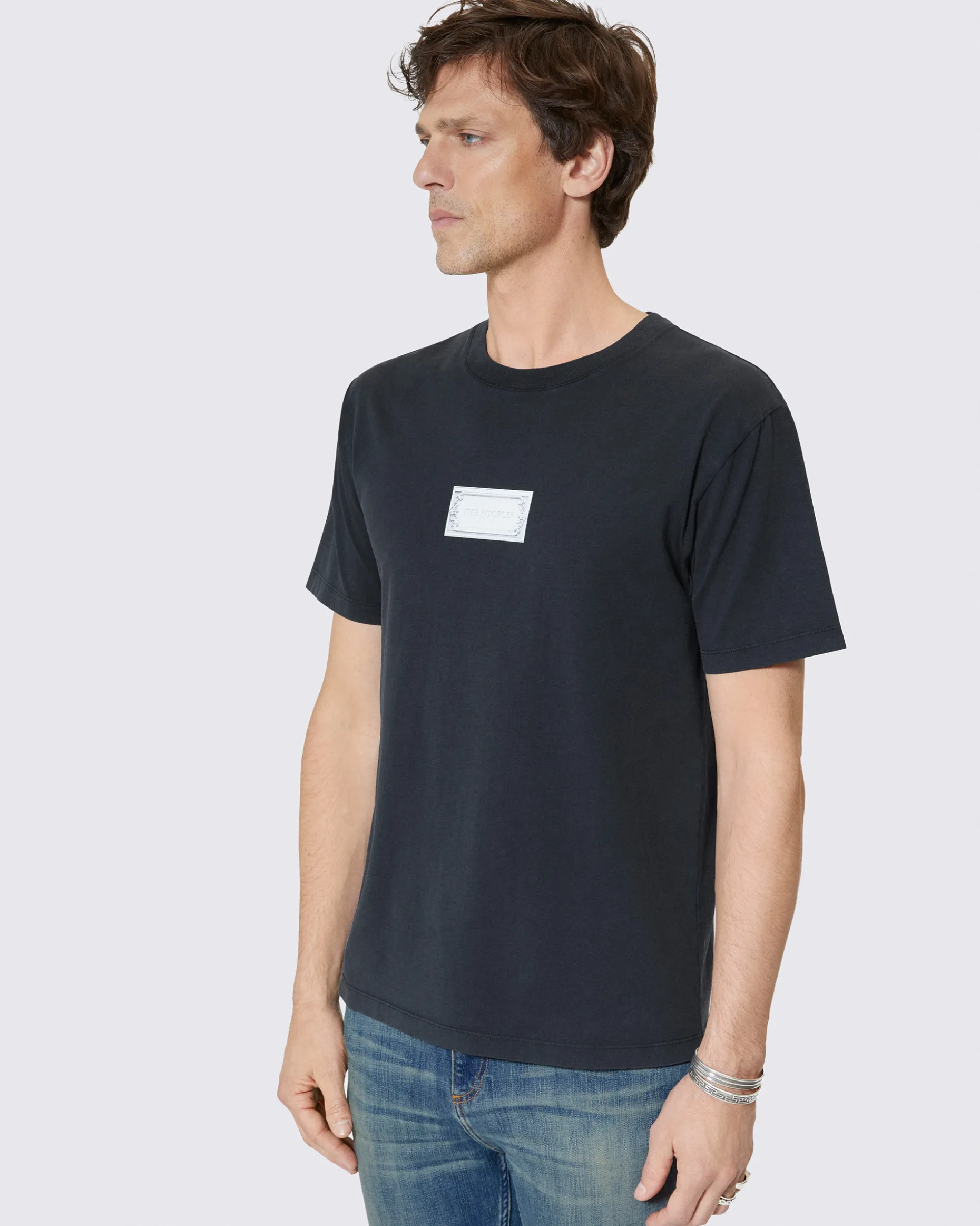 T-shirt avec sérigraphie marine
